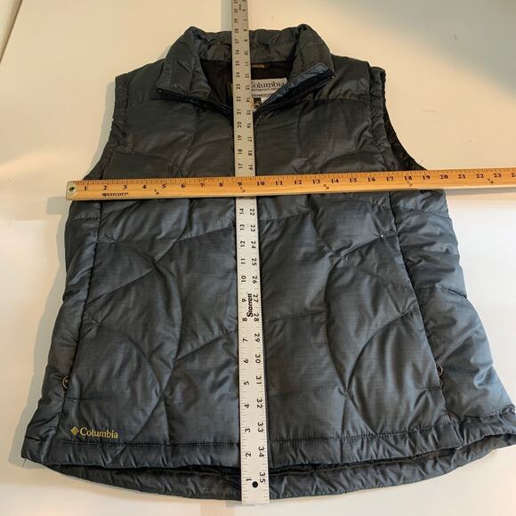 Columbia Vest Women L Large Gray Titanium Tech Interchange Down Insulated Zip Up - Picture 5 of 12